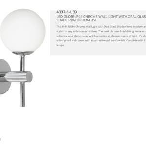 Aplica de perete pentru baie IP44 Global 4337-1-LED SRT - Img 3