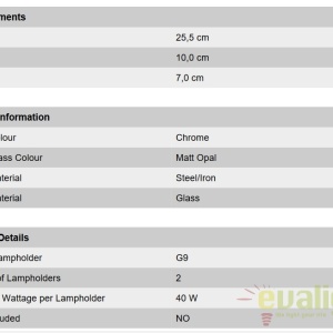 Aplica de perete pentru baie IP44 Tea Soff 3-460/2 chrom OR 61229 universul-luminii.ro