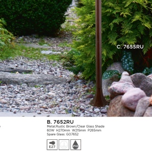 Aplica de perete pentru iluminat exterior rustic Station 7652RU SRT - Img 3