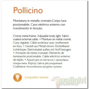 Aplica de perete,Plafonier reglabil POLLICINO AP2 052250 47339 universul-luminii.ro