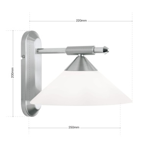Aplica de perete realizata manual ARTDESIGN, crom satinat/ alb opac 163609 universul-luminii.ro