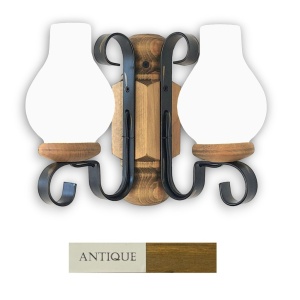 Aplica de perete rustica fabricata manual din lemn Rustic WOOD-RU-AP2 - Img 7