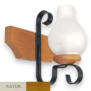 Aplica de perete rustica fabricata manual din lemn Vela WOOD-VE-AP1 54809 universul-luminii.ro