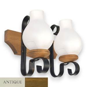 Aplica de perete rustica fabricata manual din lemn Vela WOOD-VE-AP2 177939 universul-luminii.ro