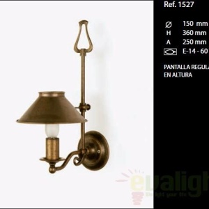 Aplica de perete rustica, inaltime reglabila, Candel 1527 Massmi Iluminacion 63469 universul-luminii.ro