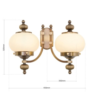Aplica de perete stil clasic Nostalgie 2L alama antique/champagne 98629 universul-luminii.ro