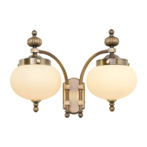 Aplica de perete stil clasic Nostalgie 2L down alama antique/champagne 155749 universul-luminii.ro