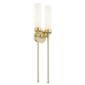 Aplica de perete stil elegant PRESTON 2 alama/sticla opal