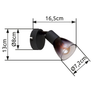 Aplica de perete stil minimalist SATELLA 1L 240969 universul-luminii.ro