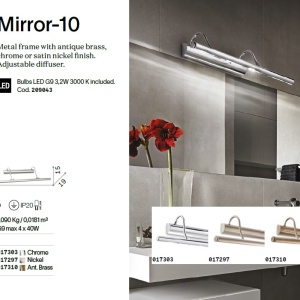 Aplica de perete tablou, oglinda de baie MIRROR-10 AP4 bronz 17310 172449 universul-luminii.ro