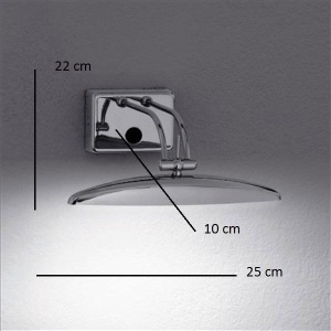 Aplica de perete tablou, oglinda de baie MIRROR-20 AP2 CROMO 017334 45729 universul-luminii.ro