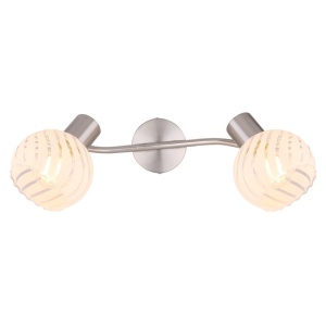 Aplica de perete / tavan cu 2 spoturi design modern WILLY nichel 210639 universul-luminii.ro