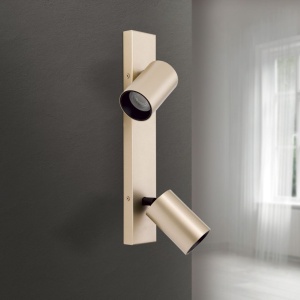 Aplica de perete/tavan cu Spoturi stil minimalist modern SEAN 2L auriu 157059 universul-luminii.ro