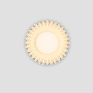 Aplica decorativa ceramica crem, sticla alb, PETEL 245009 universul-luminii.ro