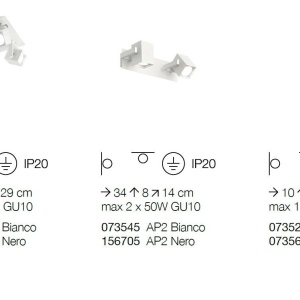 Aplica design modern cu 2 spoturi directionabile MOUSE AP2 negru 156705 44349 universul-luminii.ro
