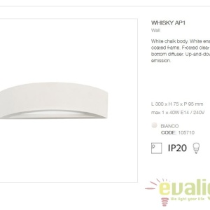 Aplica design modern WHISKY AP1 105710 60079 universul-luminii.ro