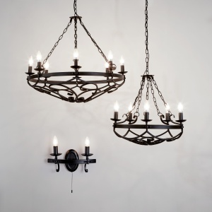 Aplica design rustic Cartwheel III 8902-2BK SRT - Img 3