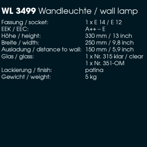 Aplica design rustic din fier forjat WL 3499 49499 universul-luminii.ro