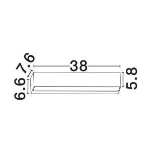 Aplica exterior corten liniara 38cm IP65 LED CCT PRISMATIC - Img 6