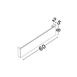 Aplica exterior negru liniara 60cm IP65 LED METRIC - Img 4