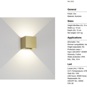 Aplica iluminat exterior ambiental IP54 DAVOS LED 2700K - Img 5