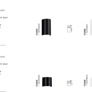 Aplica iluminat exterior ambiental IP65 YORK L alb 236649 universul-luminii.ro