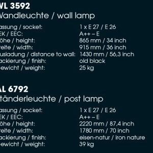 Aplica iluminat exterior din fier forjat design industrial WL 3592 62969 universul-luminii.ro