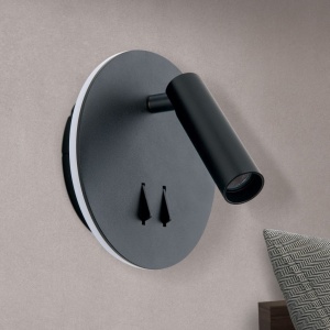 Aplica LED ambientala cu spot directionabil LENNY negru 234189 universul-luminii.ro