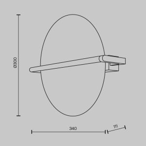 Aplica LED ambientala design modern Mira negru/alb 226519 universul-luminii.ro
