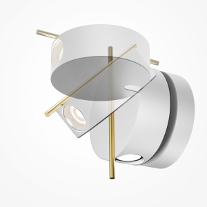 Aplica LED ambientala reglabila design modern minimalist Nuance alb/auriu - Img 4
