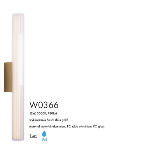 Aplica LED baie iluminat elegant IP44 Fayette H-61cm 160859 universul-luminii.ro