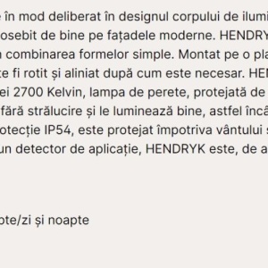 Aplica LED de exterior cu senzor de miscare IP54 HENDRYK antracit 235869 universul-luminii.ro