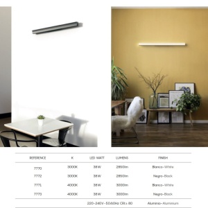 Aplica LED de perete ambientala HANOK 38W 4000K alba 133339 universul-luminii.ro