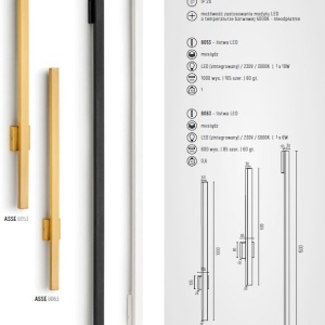 Aplica LED de perete desgin minimalist Asse alama H-60cm 115859 universul-luminii.ro