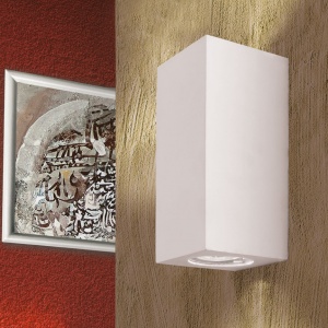 Aplica LED de perete design ambiental Cube 2 alba - Img 1