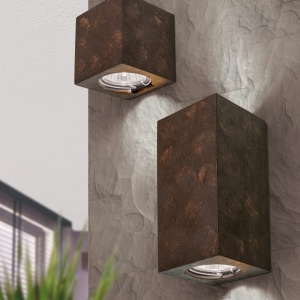 Aplica LED de perete design ambiental Cube 2 antique rustic - Img 8