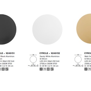Aplica LED de perete design ambiental CYRCLE 30cm aurie 204109 universul-luminii.ro