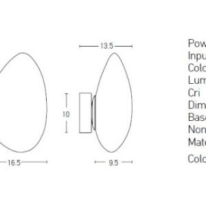 Aplica LED de perete design modern Ande alb - Img 2