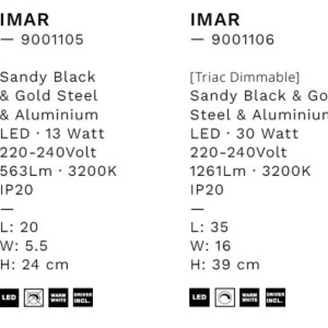 Aplica LED de perete design modern IMAR square - Img 6
