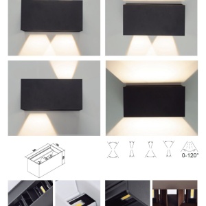 Aplica LED de perete iluminat exterior ambiental IP54 DAVOS DOUBLE 136339 universul-luminii.ro