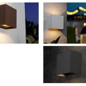 Aplica LED de perete iluminat exterior ambiental IP65 DAVOS XL negru 136279 universul-luminii.ro