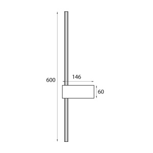 Aplica LED design liniar 60cm Spirit 9w negru 596659 universul-luminii.ro