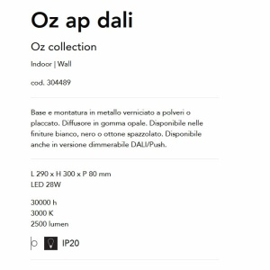 Aplica LED design modern circular OZ AP dali alba 44069 universul-luminii.ro