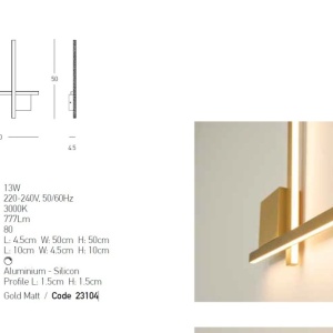 Aplica LED dimabila design minimalist decorativ Tori I - Img 3