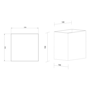 Aplica LED dimabila iluminat exterior ambiental IP54 DAVOS XL corten MA-8612 171679 universul-luminii.ro