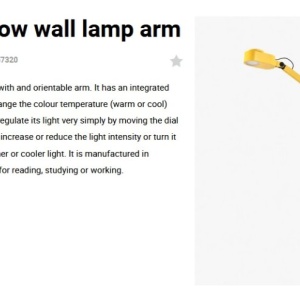 Aplica LED dimabila / Lampa de perete design ultra-modern INVITING galbena 215049 universul-luminii.ro