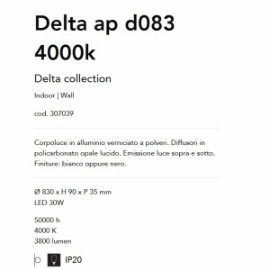 Aplica LED iluminat ambiental Delta ap d083 4000k 119879 universul-luminii.ro