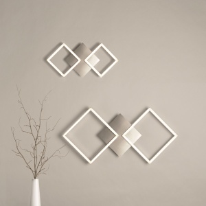 Aplica LED lumina ambientala Wall Art 2lt Square 2912SS SRT 83339 universul-luminii.ro