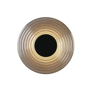 Aplica LED metal negru mat sticla fumurie Cleo