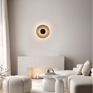 Aplica LED moderna design decorativ NOUS nickel negru/fumuriu 159929 universul-luminii.ro